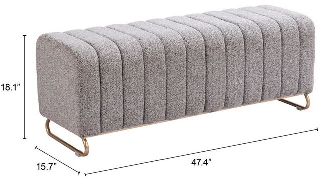 Zuo® Modern Pender Stone Gray Bench-1