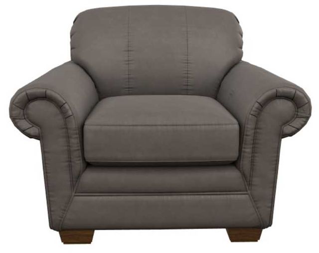 La-Z-Boy® Mackenzie Greystone Leather Chair-1