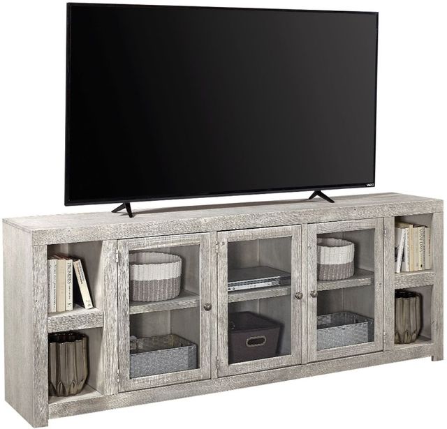 aspenhome® Avery Loft Limestone 84" Console with 3 Doors-1