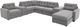 Drew & Jonathan Home ModularOne New Horizon 8-Piece Gray Modular Chaise Sectional with Console-0
