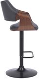 Armen Living Aspen Black/Grey Adjustable Swivel Bar Stool-2