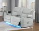 ACME Furniture Elonzo Light Gray Power Reclining Loveseat with Power Headrest and Console-1