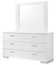 Coaster® Felicity Glossy White Wood Dresser and Mirror-2