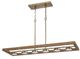 Cal® Lighting & Accessories Kelso Antique Brass/Light Oak Chandelier-0