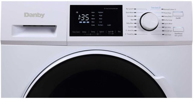 Danby® 2.7 Cu. Ft. White All-In-One Ventless Washer Dryer Combo-3