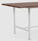 EQ3 Kendall 66'' Walnut Top Dining Table-2