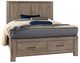 Vaughan-Bassett Yellowstone Dapple Gray Queen Storage Panel Bed-0