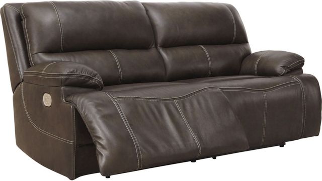 Signature Design by Ashley® Ricmen 3-Piece Walnut Power Reclining Sectional-3