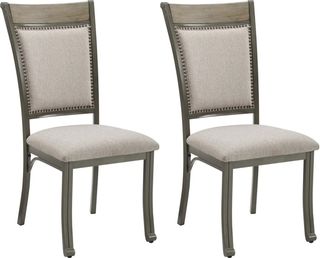 Powell® Franklin 2-Piece Gray/Pewter Dining Side Chair Set