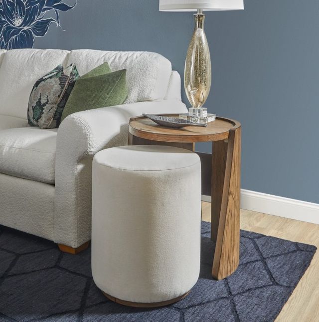 Flexsteel® Lyra Ivory Pouf-2