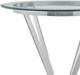 Armen Living Naomi Glass Top Bar Table with Stainless Steel Base -2