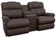 La-Z-Boy® Pinnacle Umber Leather Power Wall Reclining Loveseat with Headrest and Console-0