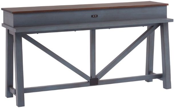 aspenhome® Pinebrook Denim Console Bar Table-0