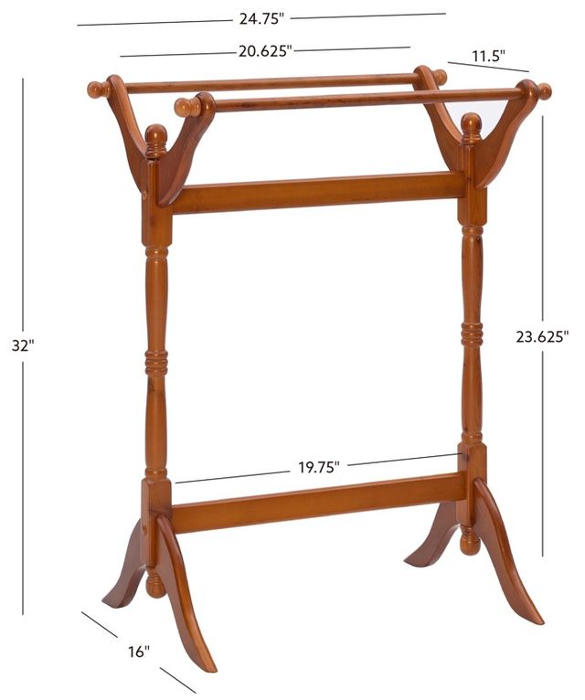 Powell® Boone Oak Blanket Rack-2