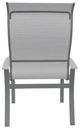 Telescope Casual Belle Isle Abalone/Graphite Aluminum/Fabric Outdoor Sling Supreme Arm Chair with Laguna Rustic Polymer Arm Accent-3