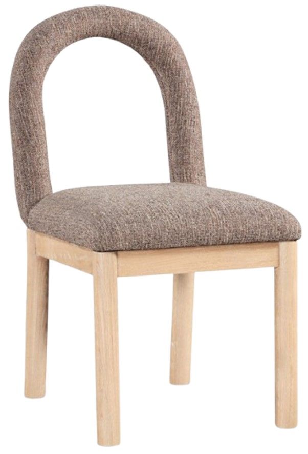 Meridian Furniture Conrad Brown/Natural Upholstered Dining Side Chair-0