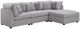 Coaster® Cambria 4-Piece Gray Modular Sectional with Ottoman-0