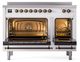 Ilve® Nostalgie II Series 48" White Pro Style Induction Range with Burnished Trim-1