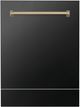 ZLINE Autograph Edition Tallac 24" Black Stainless Steel Dishwasher Panel-1