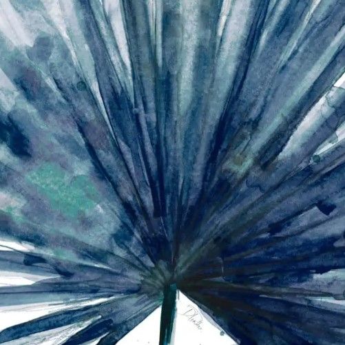 Classy Art Teal Palm Frond Square by Patricia Pinto Wall Art-1