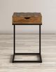 Jofran Inc. Global Archive Fairchild Brown Checkerboard C-Table with Black Base-1