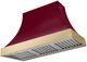 AGA Cascade 48" Cranberry Wall Mounted Range Hood  with Brushed Brass Trim-0