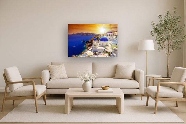 Classy Living Santorini Sunset Wall Art-0