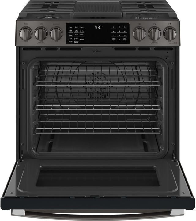 GE Profile™ 30" Fingerprint Resistant Black Stainless Steel Slide In Gas Range-1