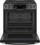 GE Profile™ 30" Fingerprint Resistant Black Stainless Steel Slide-In Gas Range-1