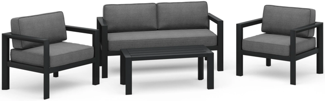 homestyles® Grayton 4-Piece Gray Outdoor Conversation Set-0