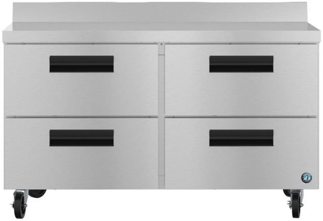 Hoshizaki Steelheart® 60" 15.1 Cu. Ft. Stainless Steel Two Section Worktop Refrigerator with Stainless Drawers-0