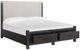 Magnussen Home® Plum Creek Elite Dove/Ravenwood Black King Upholstered Storage Panel Bed-3