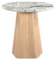 Moe's Home Collection Evelyn Ashen Gray Marble Top End Table with Brown Base-0