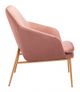 Zuo® Debonair Pink and Gold Arm Chair-2