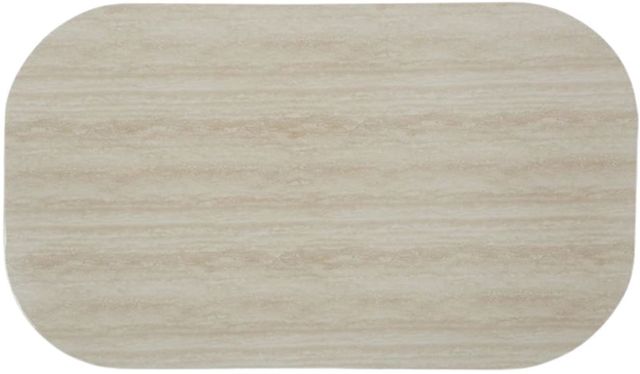 Signature Design by Ashley® Kimora Beige Resin Wicker Outdoor Cocktail Table with Dark Brown Base-3