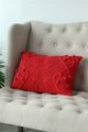 A & B Home Red 14"x20" Twisted Cable Knit Throw Pillow-4