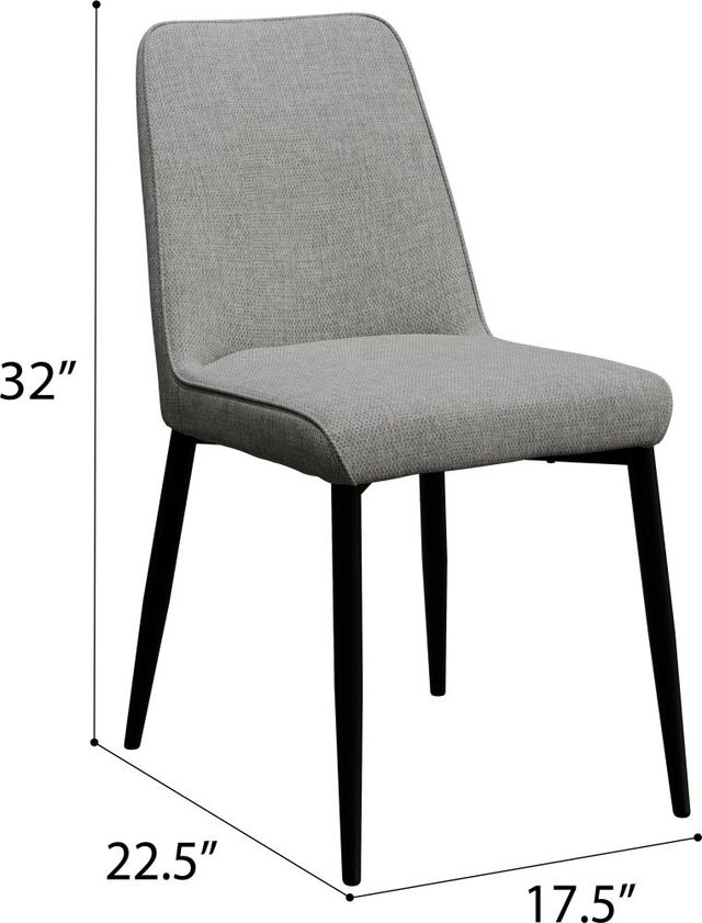 Emerald Home Trista 2-Piece Gray Upholstered Dining Chair Set-2