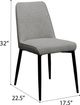 Emerald Home Trista 2-Piece Gray Upholstered Dining Chair Set-2