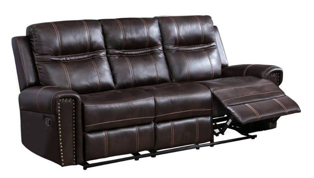Mazin Furniture Emerson Brown Reclining Sofa-1