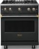 Viking® 5 Series 30" Antique Bronze Pro Style Gas (LP) Range with Brushed Brass Trim-0