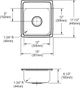 Elkay Lustertone® Classic Lustrous Satin 15" x 17-1/2" x 6-1/2" MR2-Hole Single Bowl Drop-In ADA Sink-1