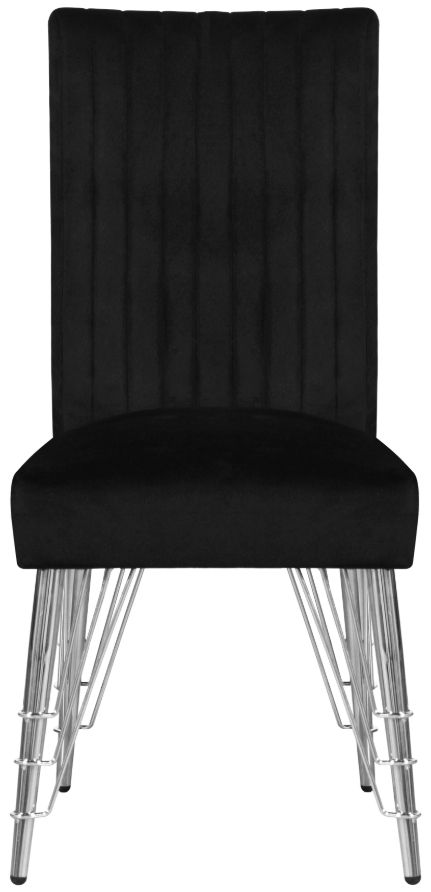 New Classic® Home Furnishings Ava Black/Chrome Dining Side Chair-2