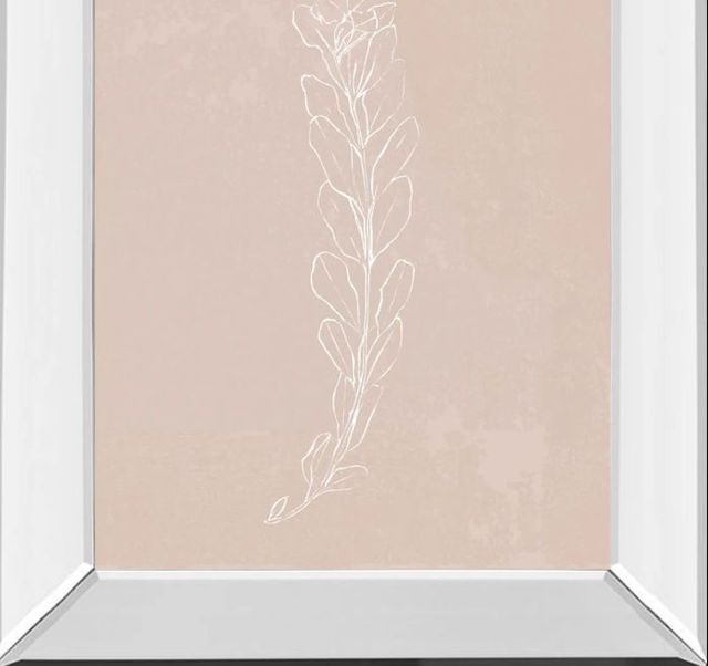 Classy Art Blush Bloom II by Annie Warren Mirror Framed Wall Art-1