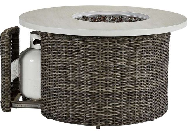 Lane Venture® Oasis Ash 42" Round Gas Fire Pit-1