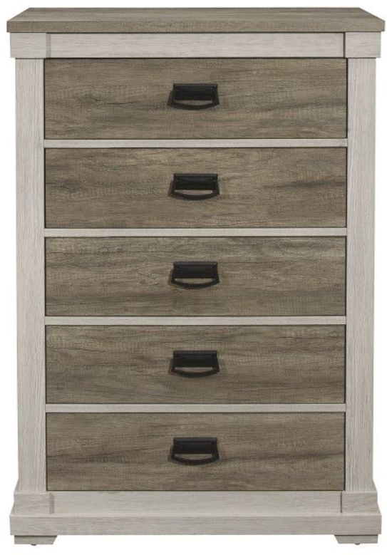 Mazin Furniture Arcadia White & Weathreed Gray Chest-0