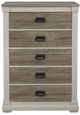 Mazin Furniture Arcadia White & Weathreed Gray Chest-0