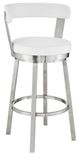 Armen Living Bryant White 26" Swivel Counter Stool-0