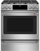 Café™ 30" Stainless Steel Smart Slide-In Dual Fuel Range with Warming Drawer-0