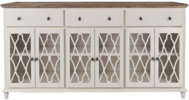 Jofran Inc. Aurora Hills Brushed White 6-Door Accent Chest-1