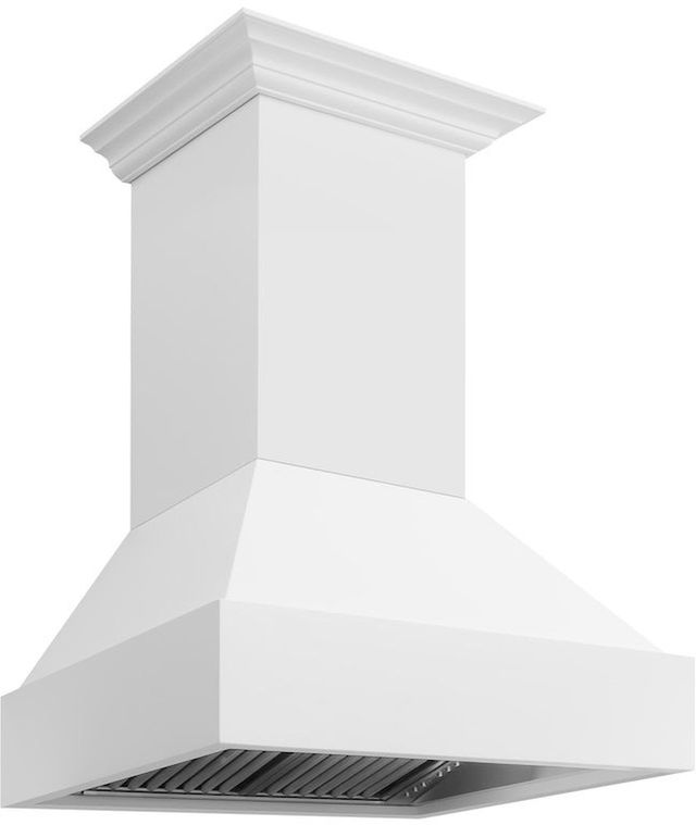 ZLINE 30" Rustic Bright White Finish Wooden Wall Mounted Range Hood-3